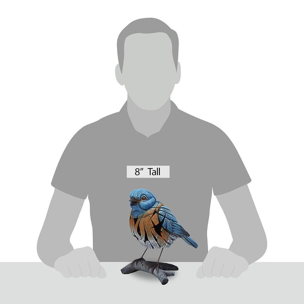 Western Bluebird - Sculpture (marble/stone)