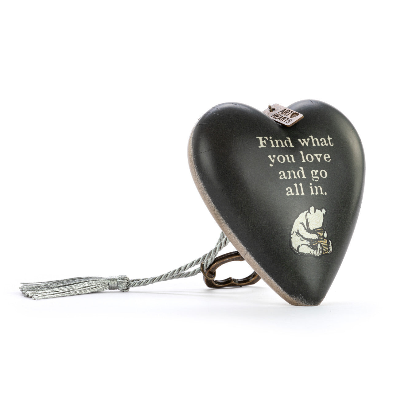 DEMDACO Art Heart - 10cm/4" Pooh - Go All In