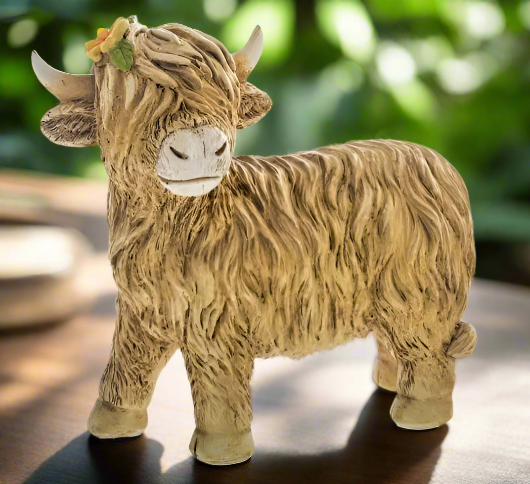 Flower Highland Cow Series - Standing