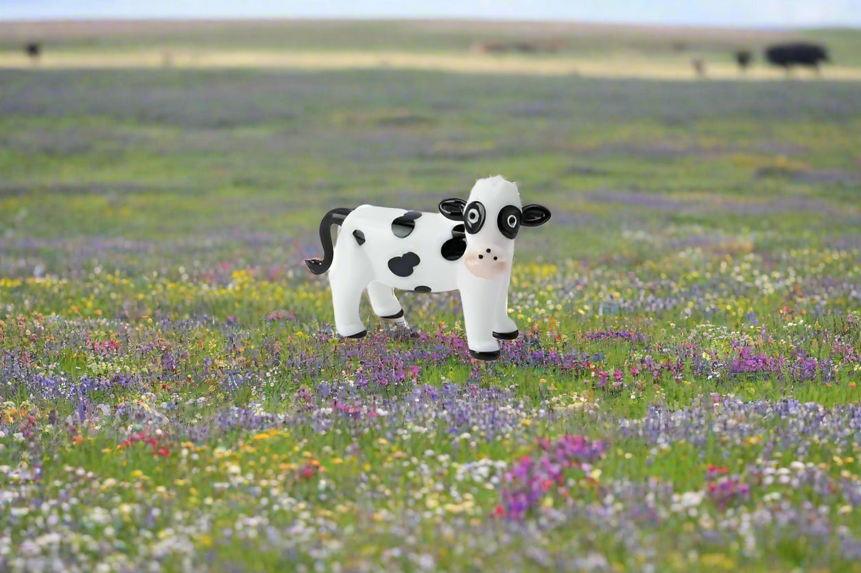 Artisan Glass Cow