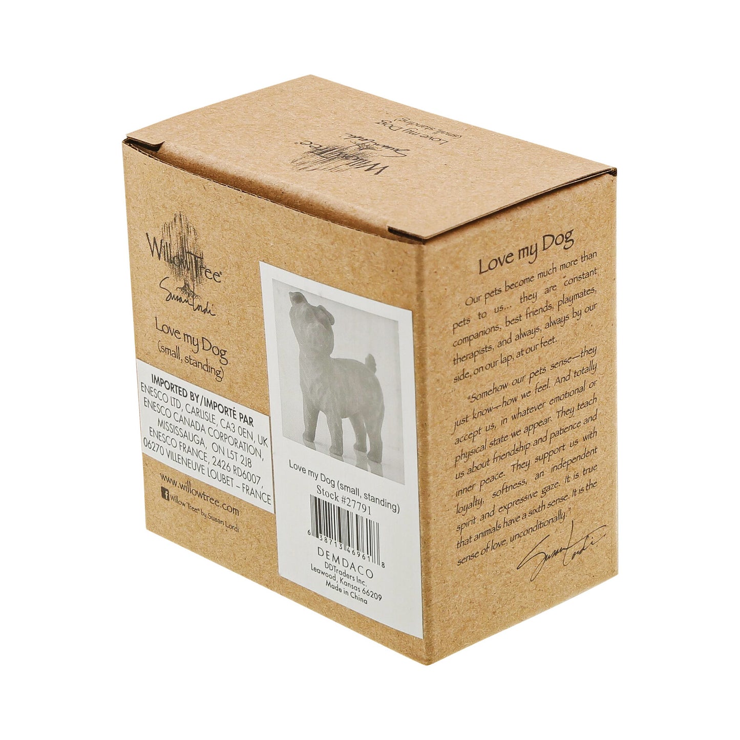 Willow Tree - Love My Dog (Dark, Small, Standing)