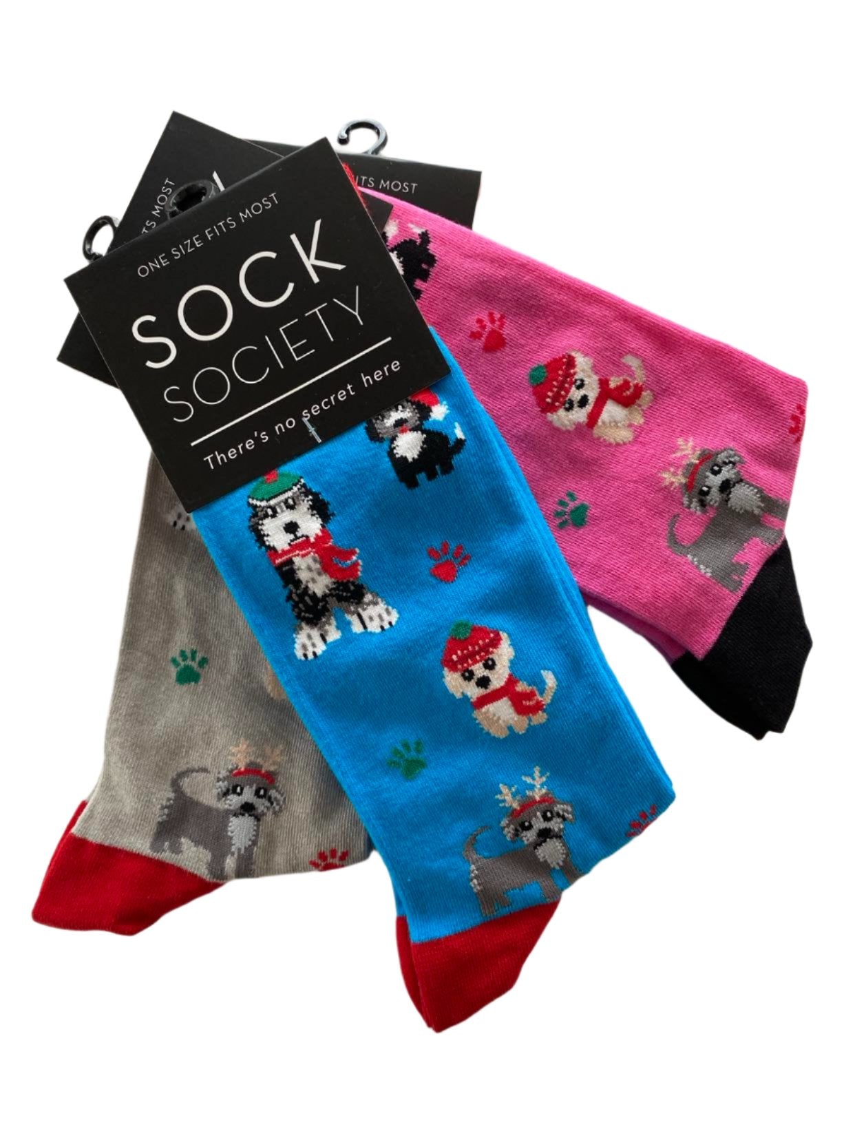 Puppy Sky Blue - Kris Kringle Socks Cotton Rich