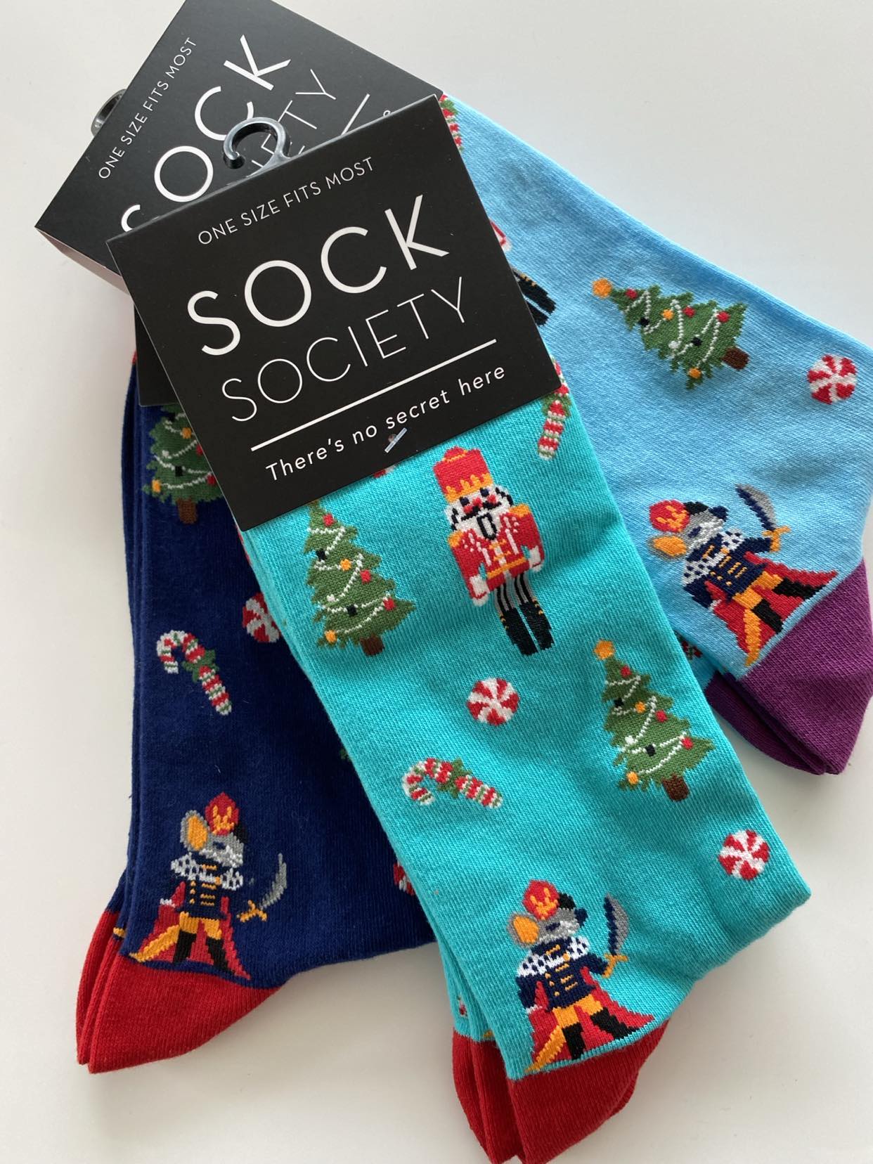 Nutcracker Aqua Green - KK Socks Cotton Rich
