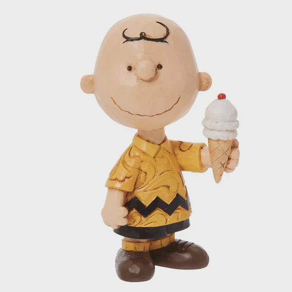 Peanuts by Jim Shore - Charlie Brown with Ice Cream Mini Figurine