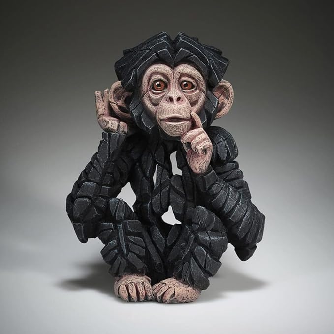 Baby Chimp (Hear No Evil) - Sculpture (marble/stone)