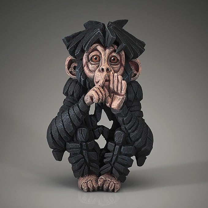 Baby Chimp (Speak No Evil) - Sculpture (marble/stone)