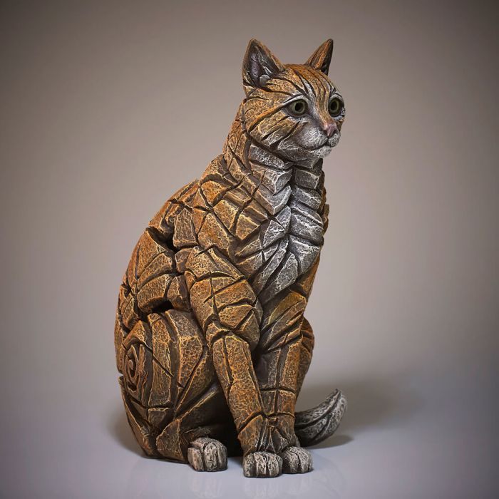 Ginger Cat - Sculpture (marble/stone)