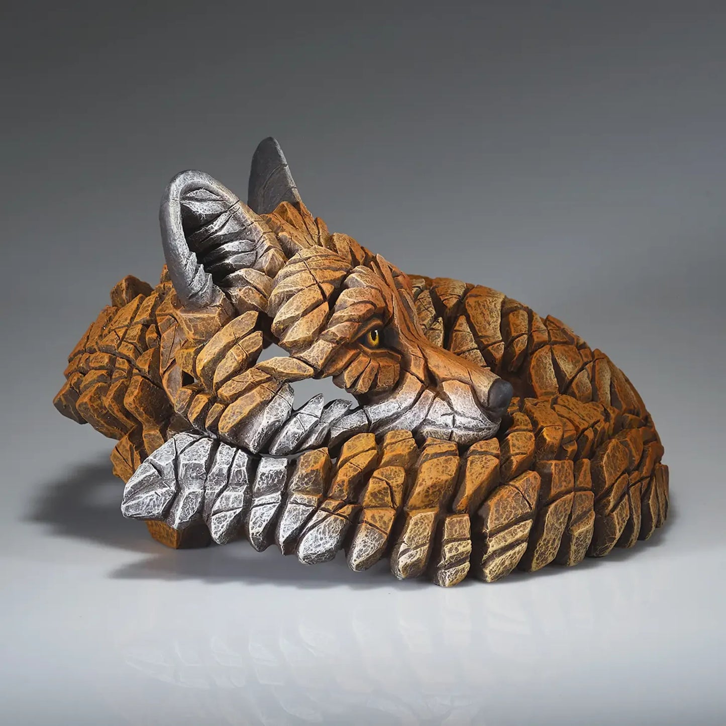 Curled Up Fox Figure (marble/stone)