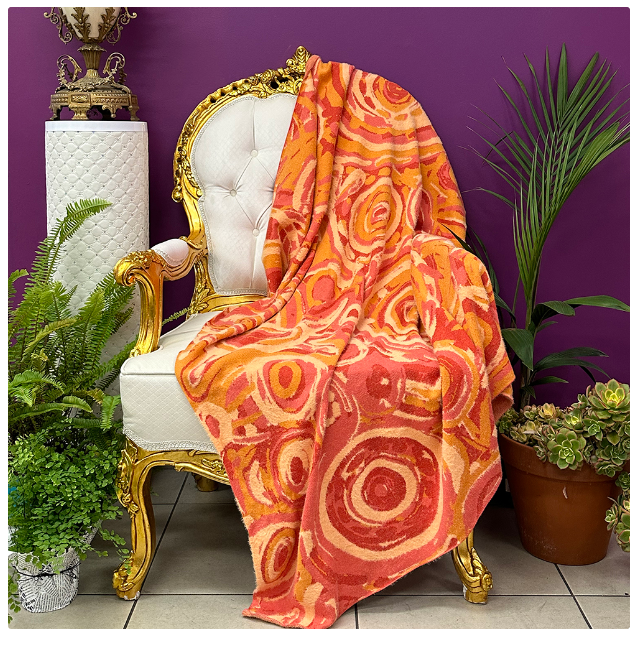 Throw - Feather Yarn - 125 x 150cm - CVA714