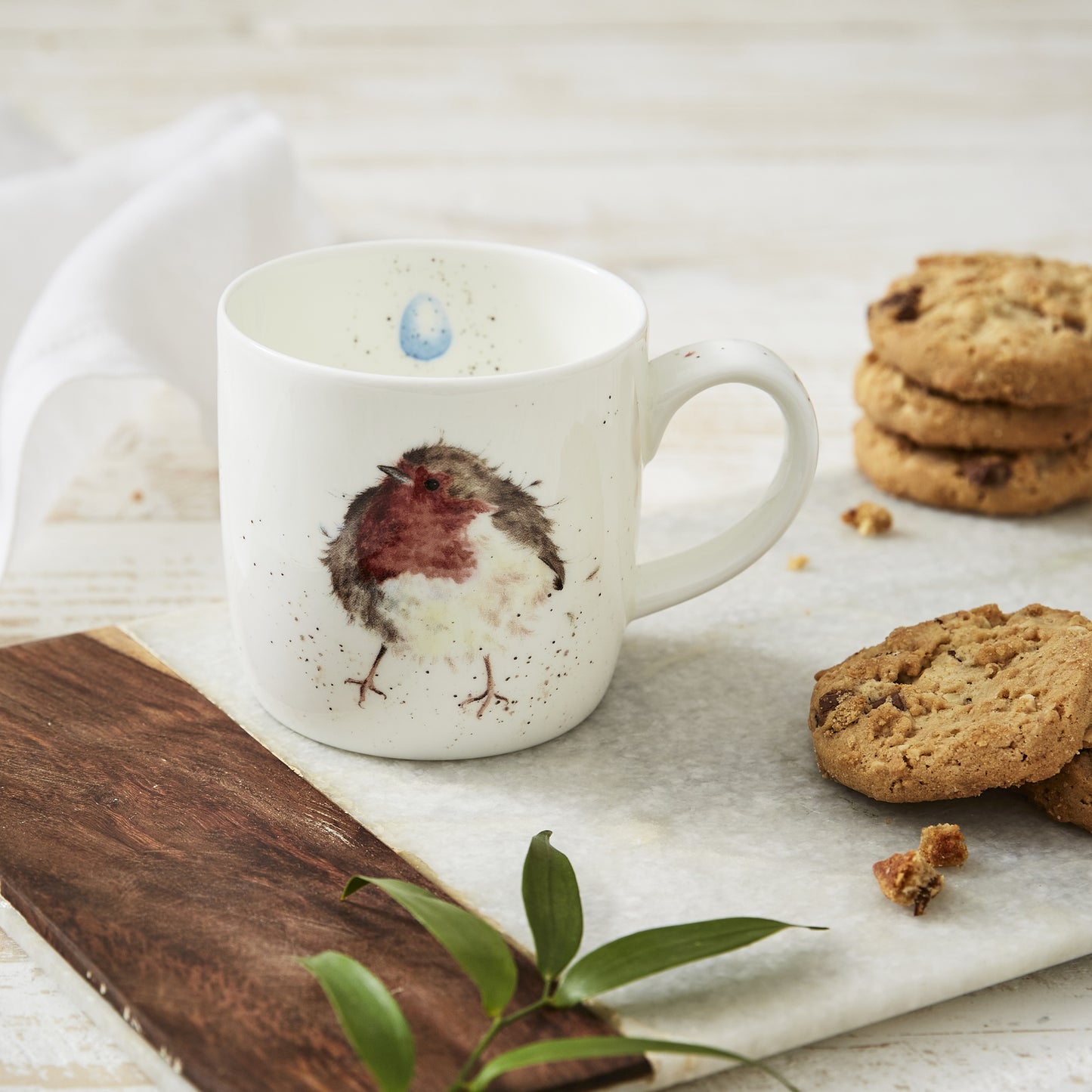 Royal Worcester Wrendale Designs - Robin Mug