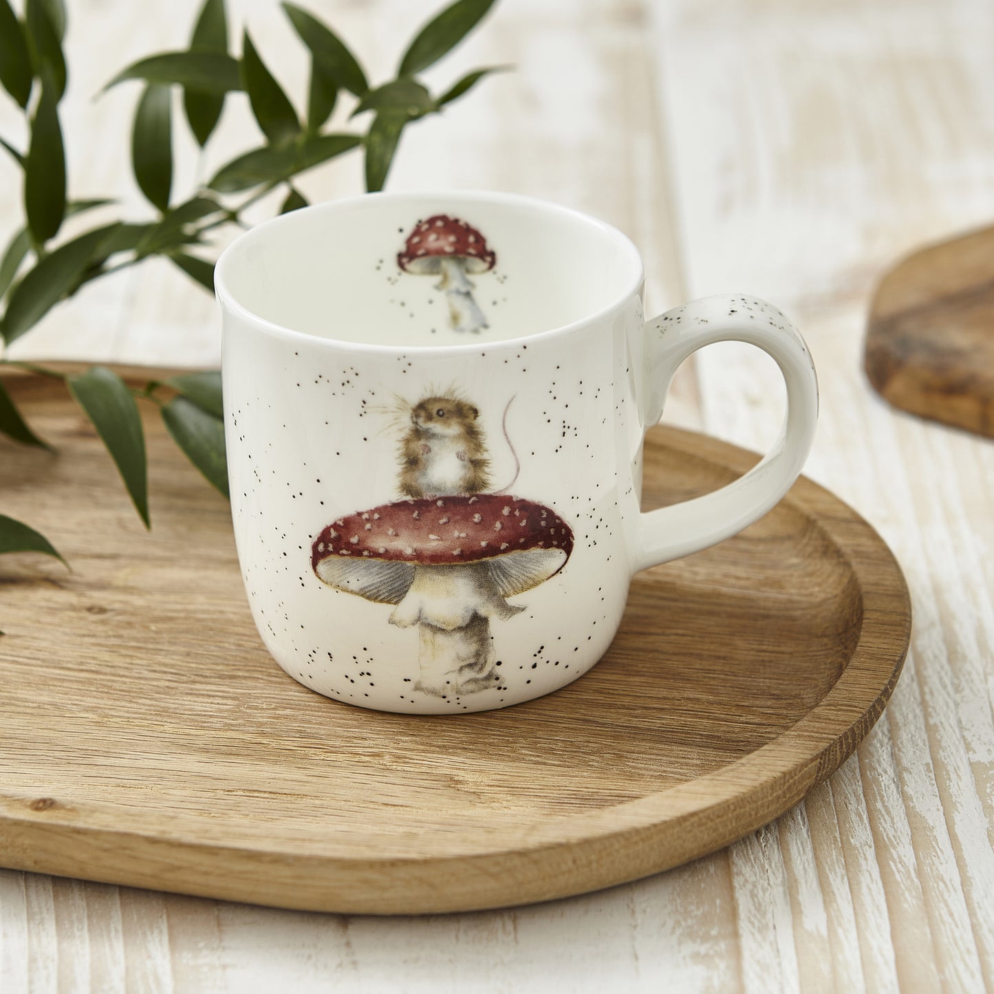 Royal Worcester Wrendale Designs - Mouse & Mushroom Mug