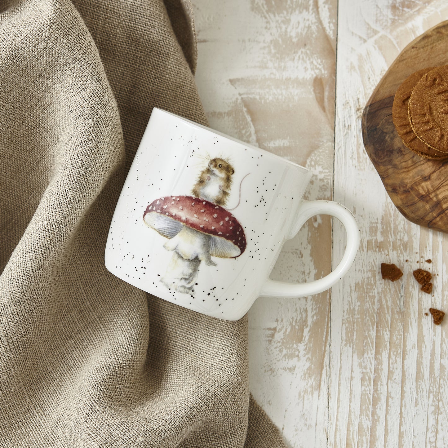 Royal Worcester Wrendale Designs - Mouse & Mushroom Mug
