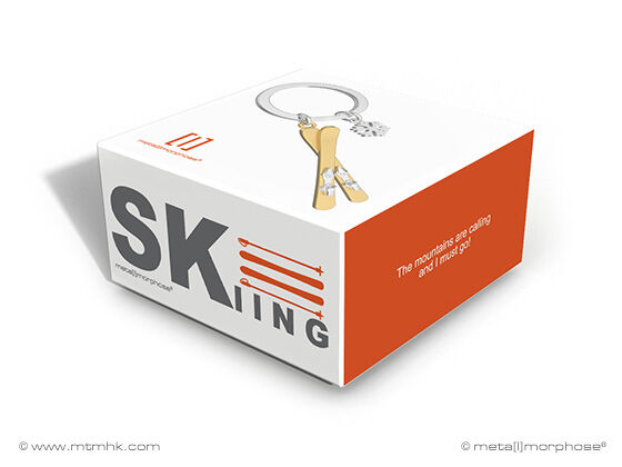 Metalmorphose - Keychain Ski With Snowflake Charm