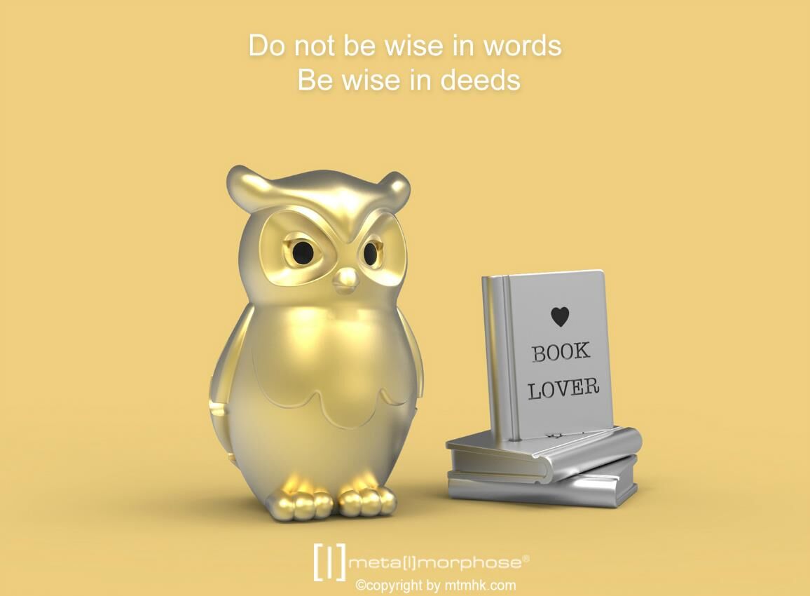 Keychain Owl & Book