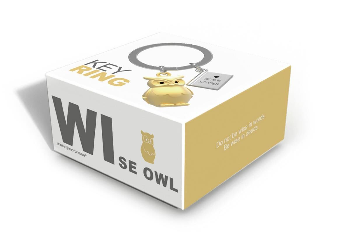Keychain Owl & Book