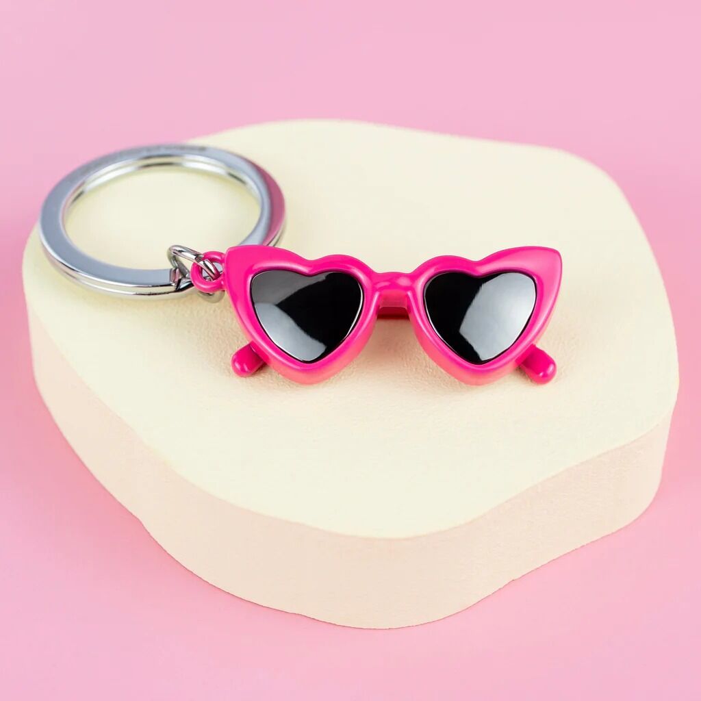 Keychain Heart Sunglasses