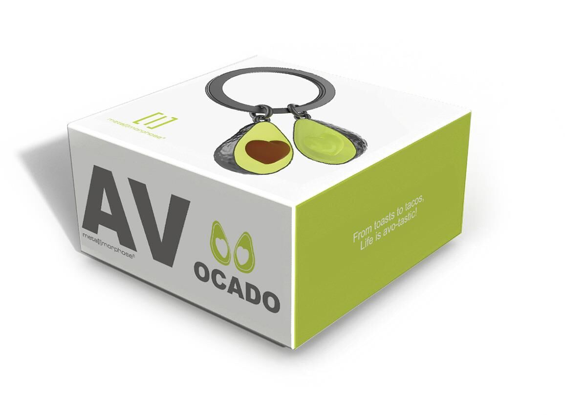 Keychain Avocado with Heart-Shaped Pit
