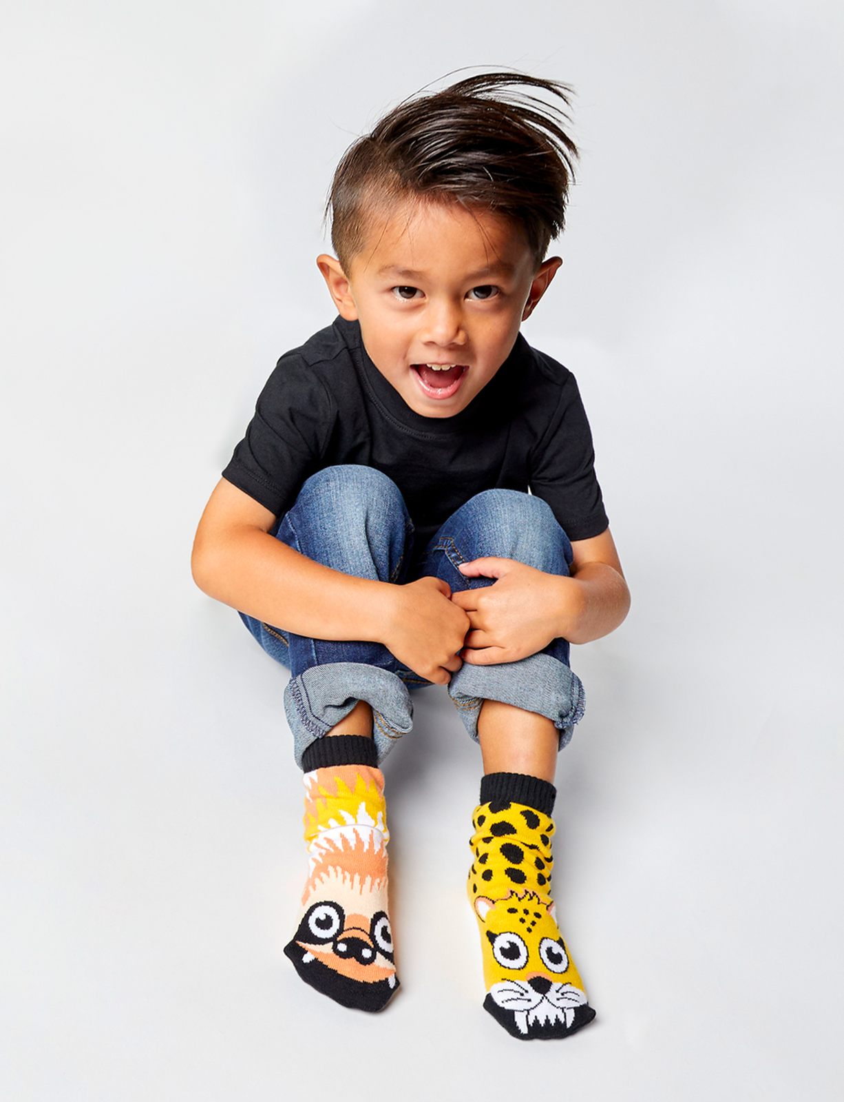 Pals Socks - Sloth and Cheetah (4-8 years)
