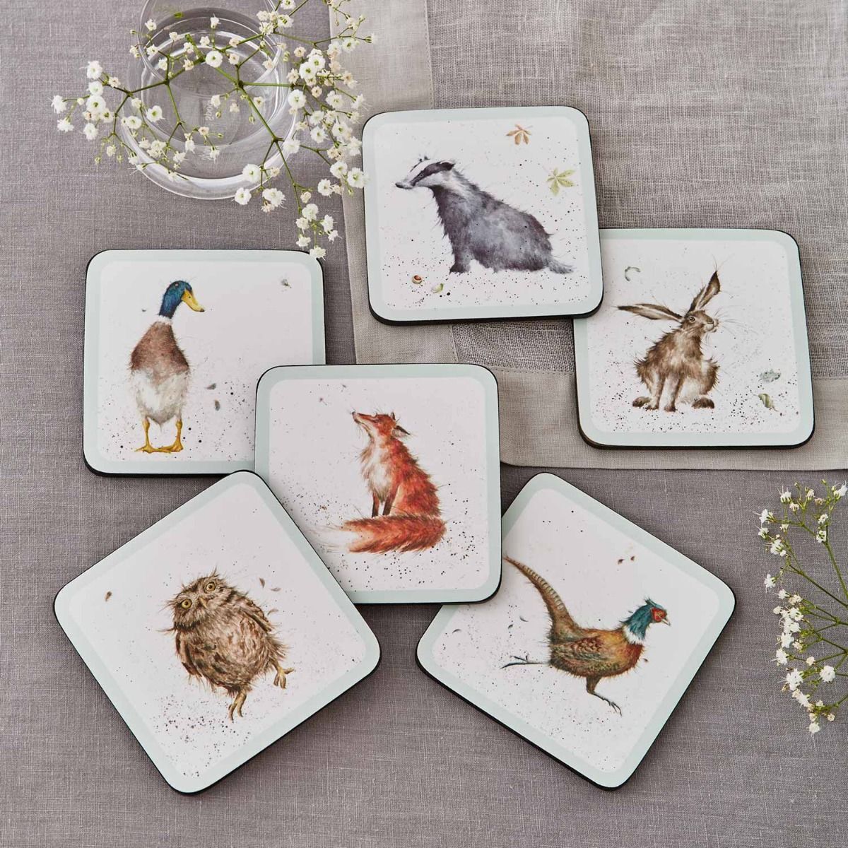 Pimpernel Wrendale Designs - 10.5cm/4" Coasters (S/6)