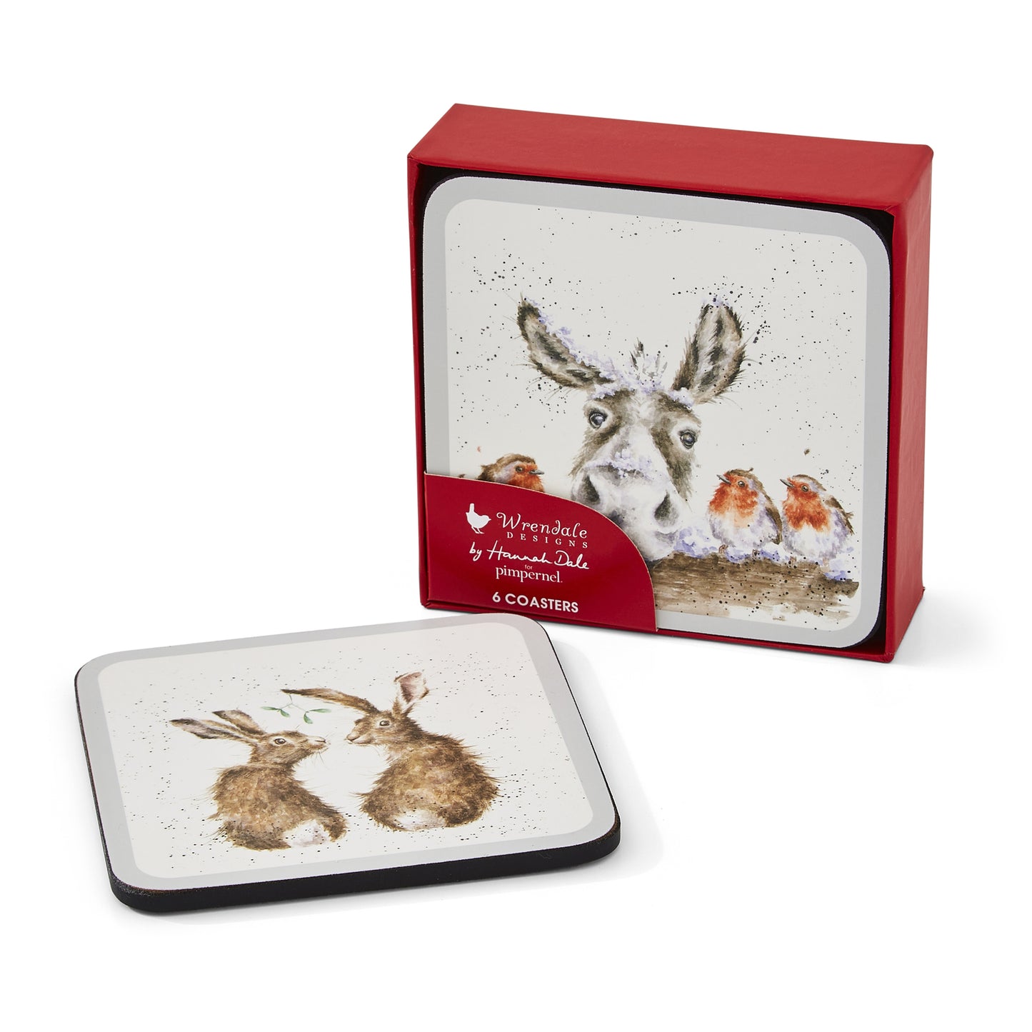 Pimpernel Wrendale Designs - 10.5cm/4" Coasters (S/6) Christmas, Woodland Animals