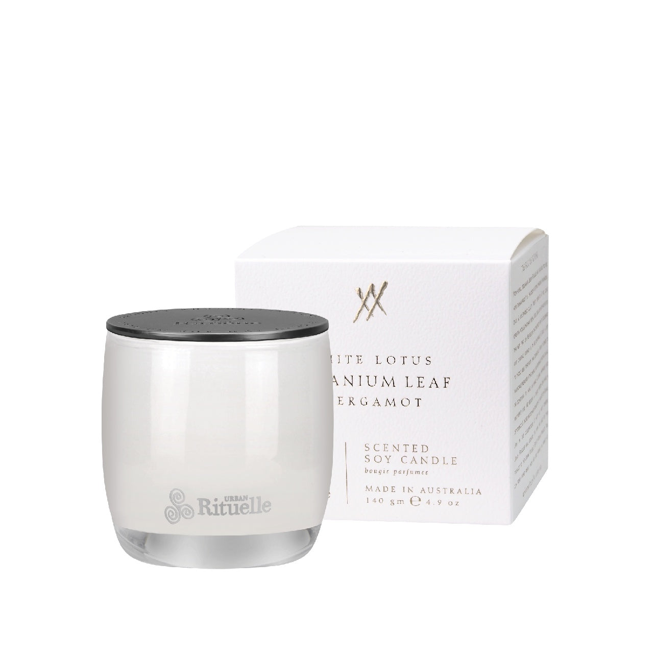 Candle - White Lotus - Geranium Leaf Bergamot - 140gm