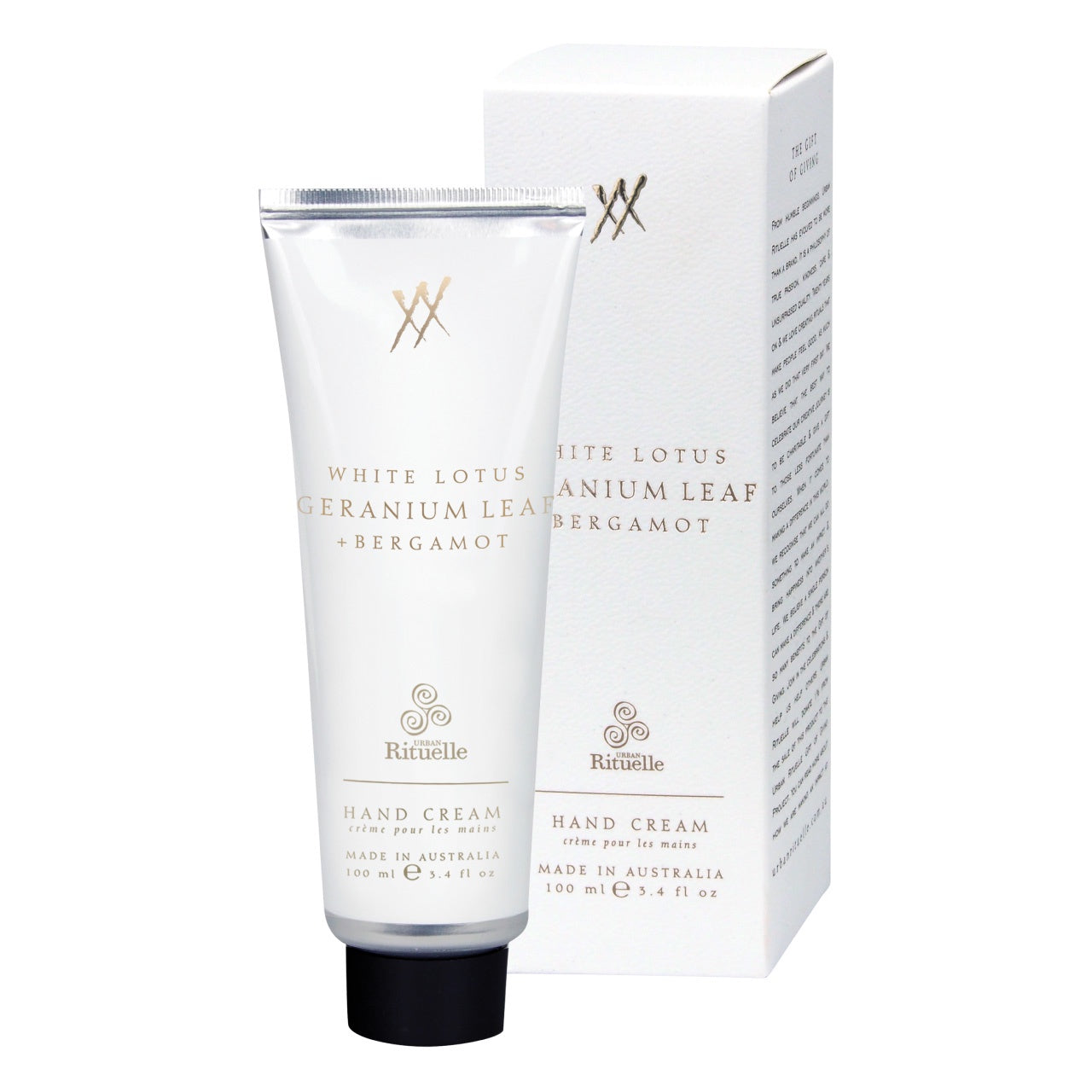 Hand Cream - White Lotus - Geranium Leaf and Bergamot - 100ml