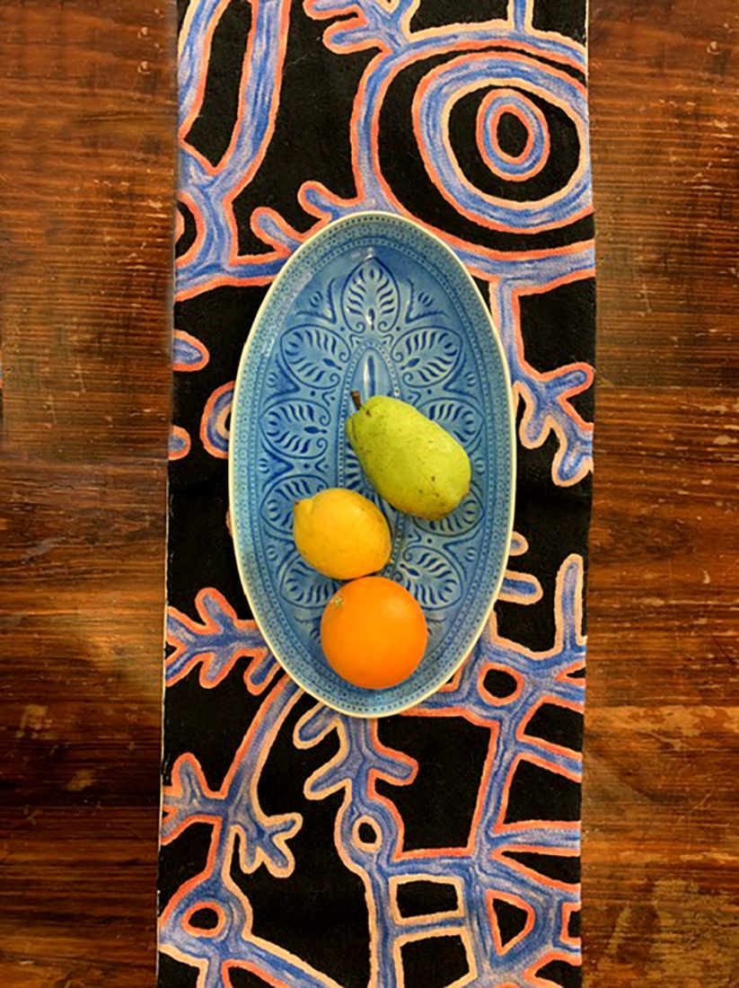 Table Runner- Wool Chainstitch (Artist: Theo Hudson)