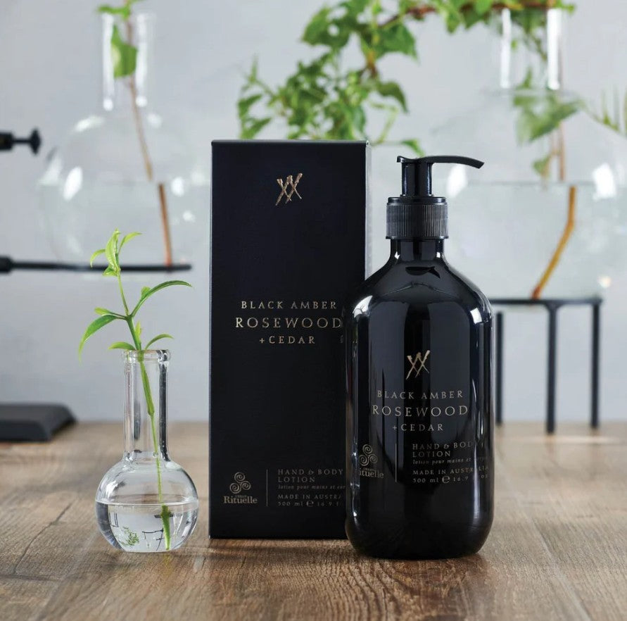 Hand and Body Lotion - Black Amber - Rosewood Cedar - 500ml