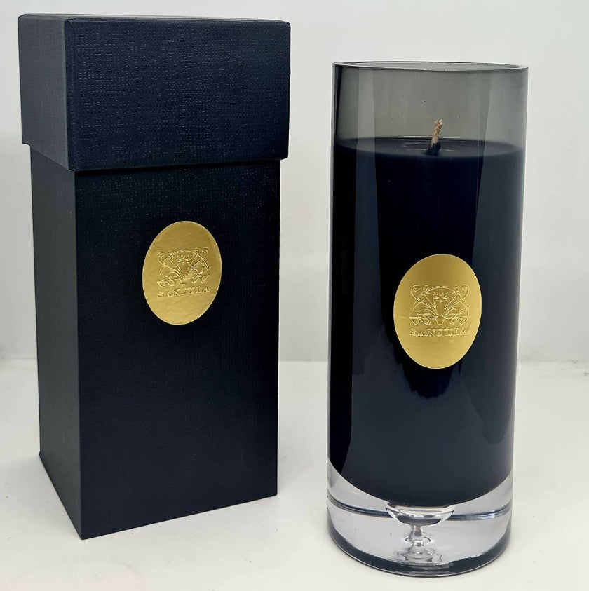 Luxury Cylinder Candle 70 Hours - Verdure - Black Wax