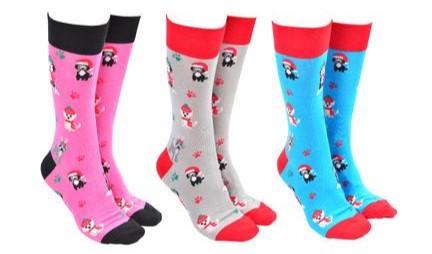 Puppy Pink - Kris Kringle Socks Cotton Rich