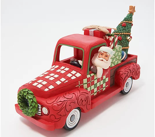 Santa in Red Truck - JS