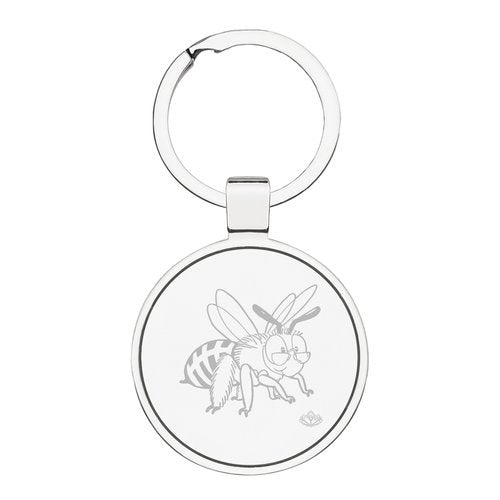 Bumble BB Bee Metal Keyring with Split Ring