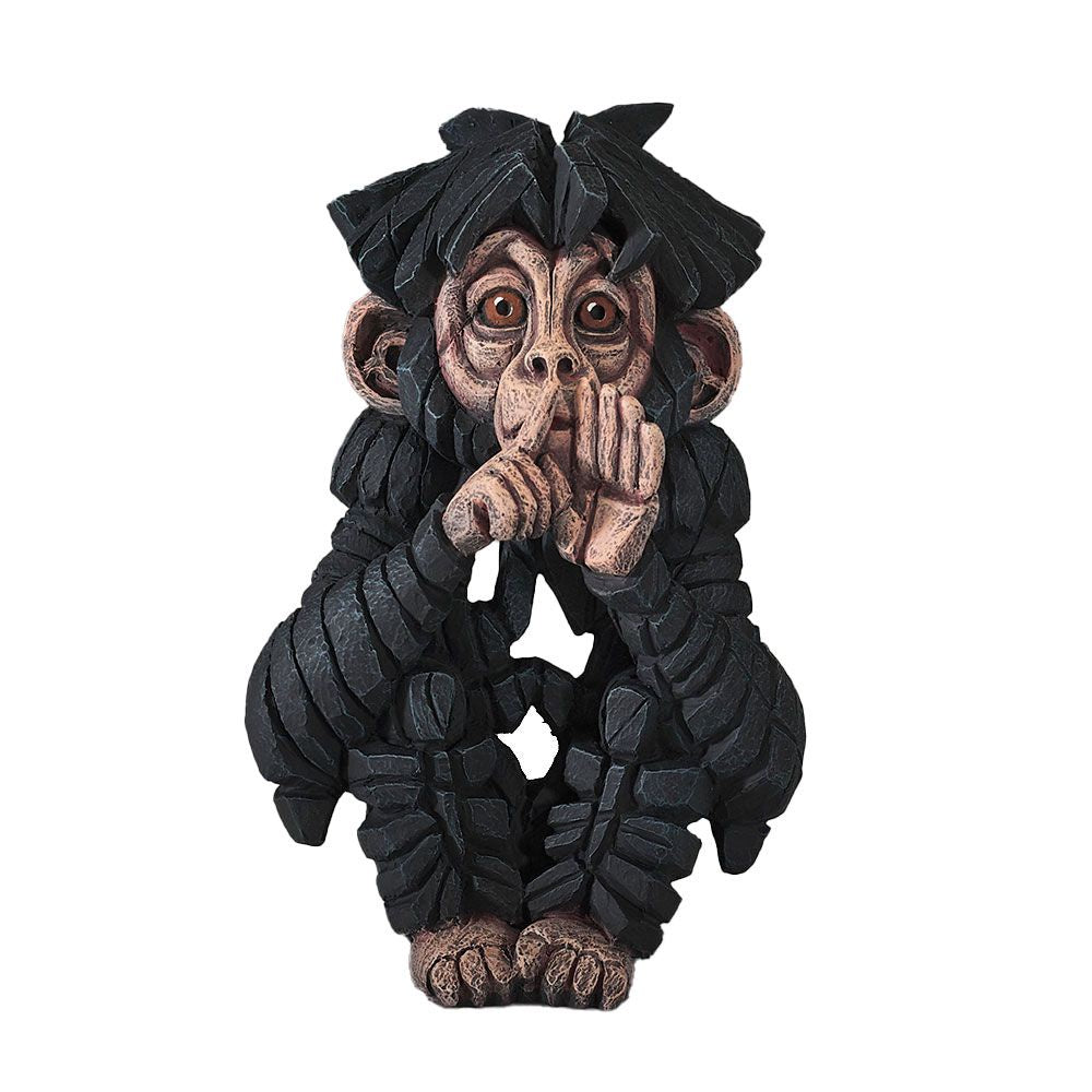 Baby Chimp (Speak No Evil) - Sculpture (marble/stone)