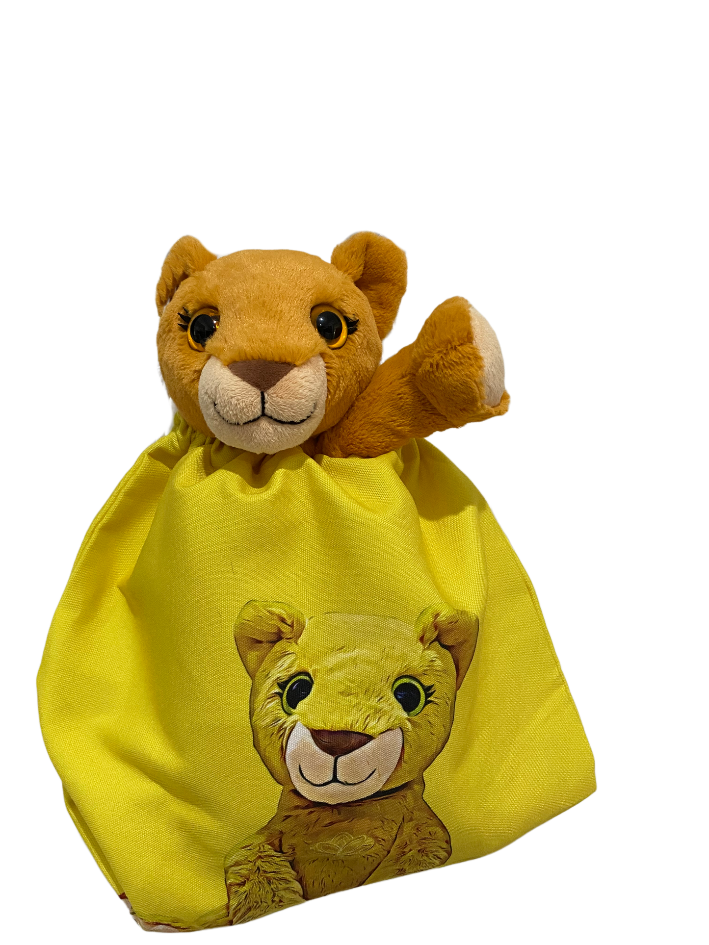 Backpack (Drawstring)- Yellow - 100% Cotton - Sudhira (lioness)