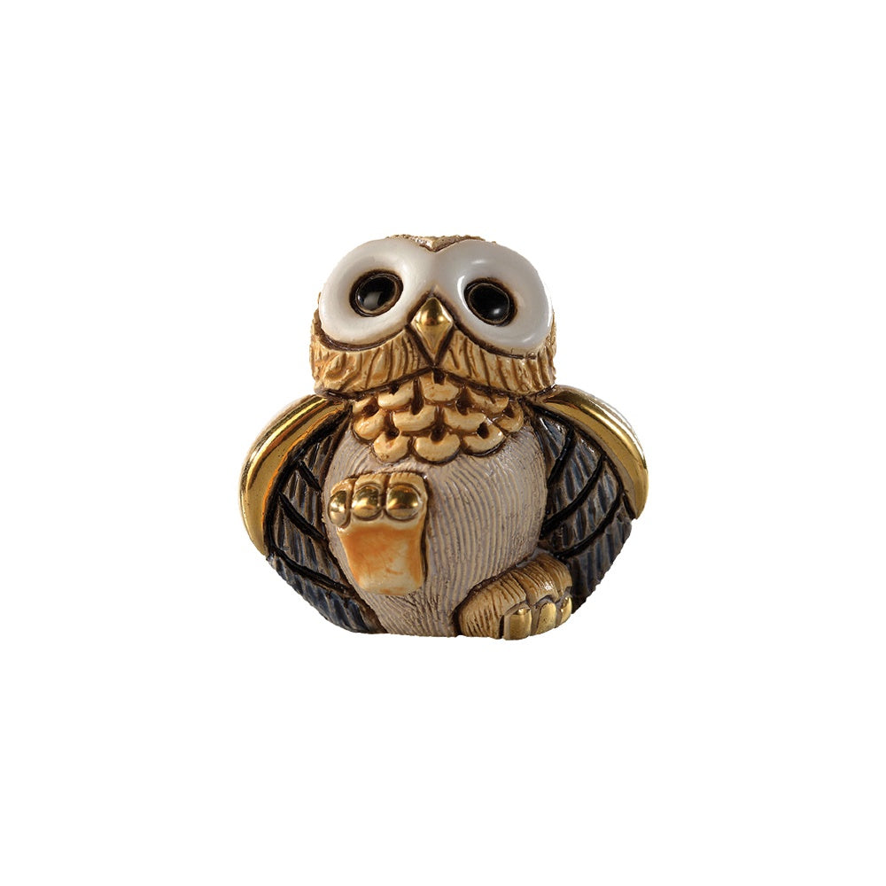 Owl - Mini - Gold and Platinum De Rosa