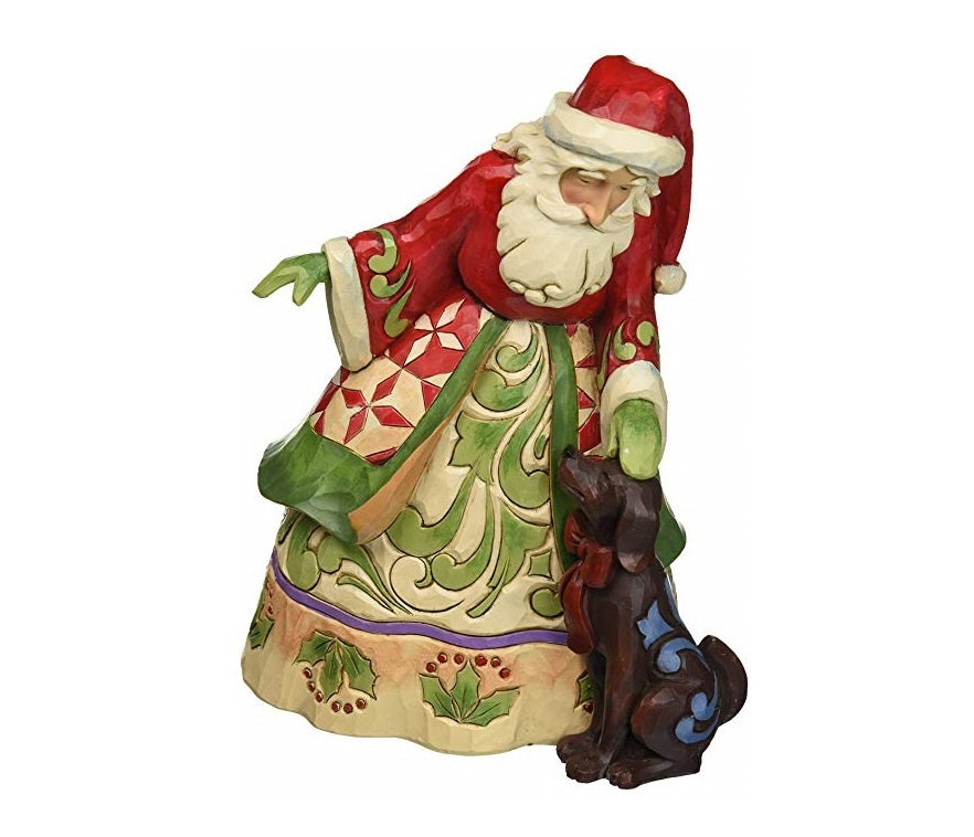 Santa with Puppy - Heartwood Creek - JS