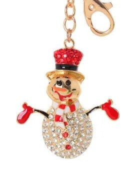 Keyring - Christmas Snowman (Red)