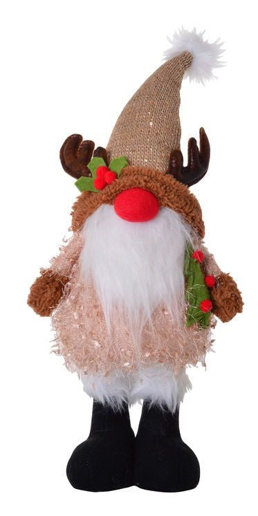 Christmas Standing Led Gnome - Rudolph Santa