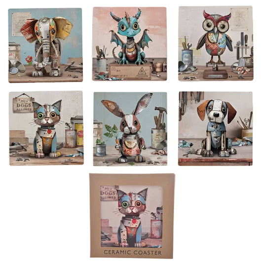 Bug Art Scraps Design – Set of 6 Coasters