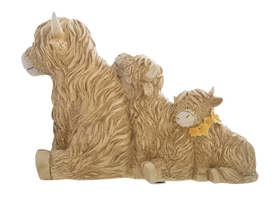 Flower Highland Cow Series - Family