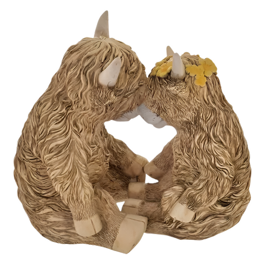 Flower Highland Cow Series - Couple