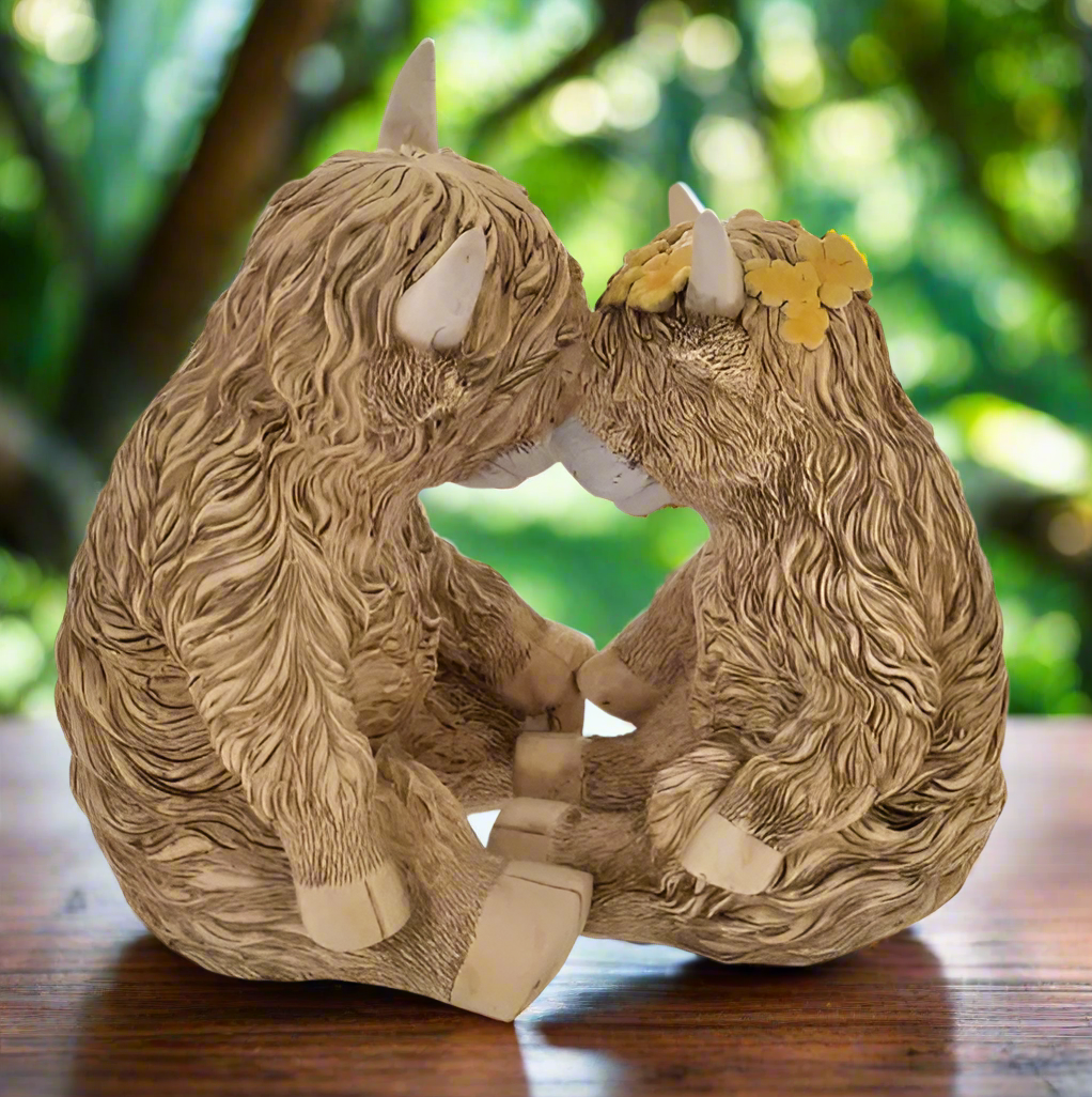 Flower Highland Cow Series - Couple