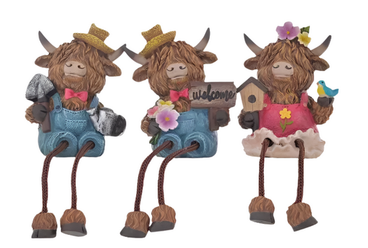 Highland Cow Sunflower Dangly Leg Collection
