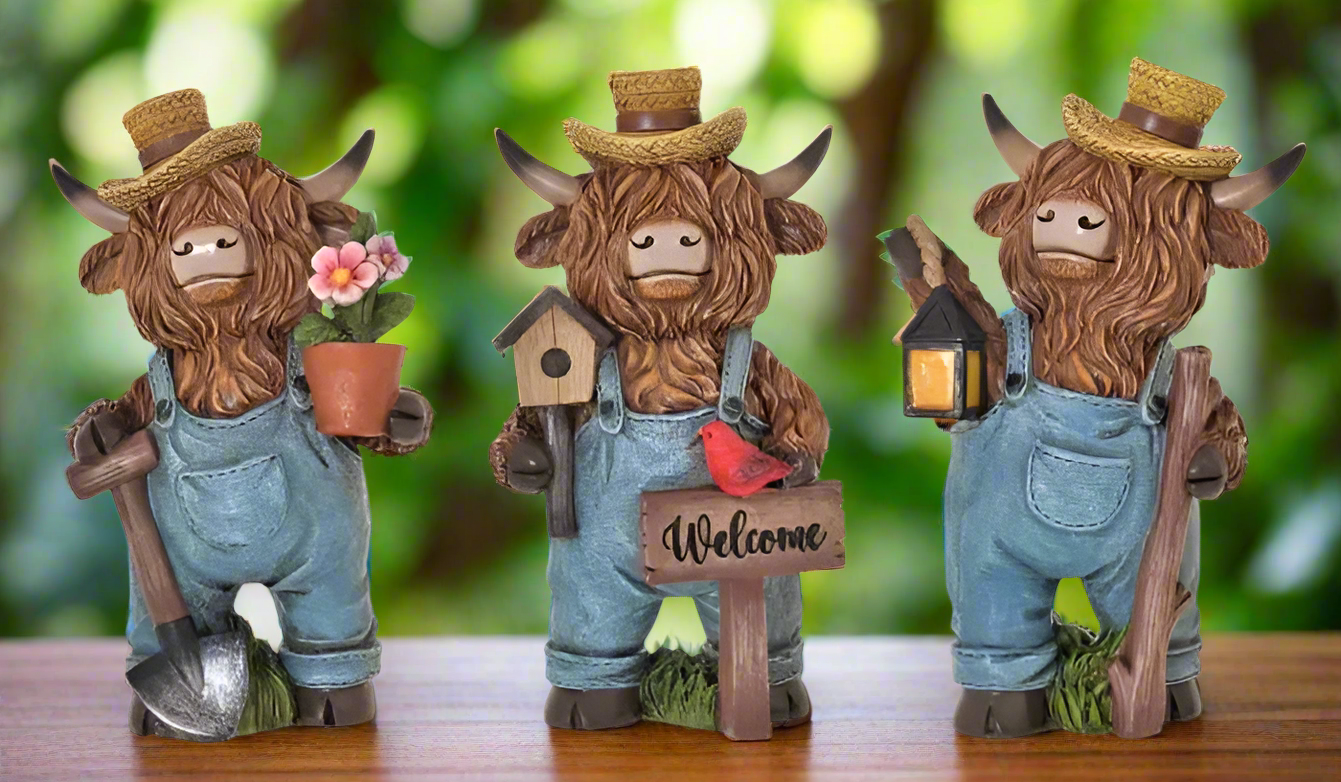 Highland Cow Tools Trio Collection