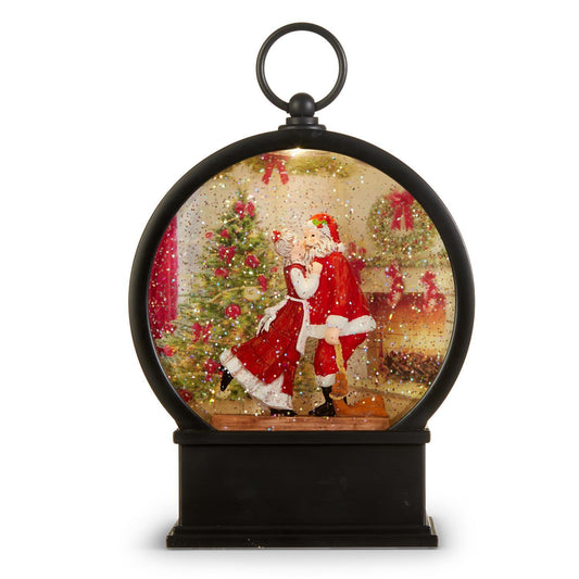 Water Lantern - Santa kissing Mrs Claus