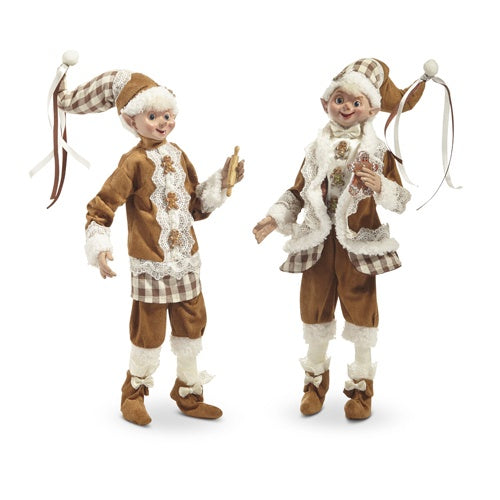 Elf with Gingerbread Man - Gingerbread Lane