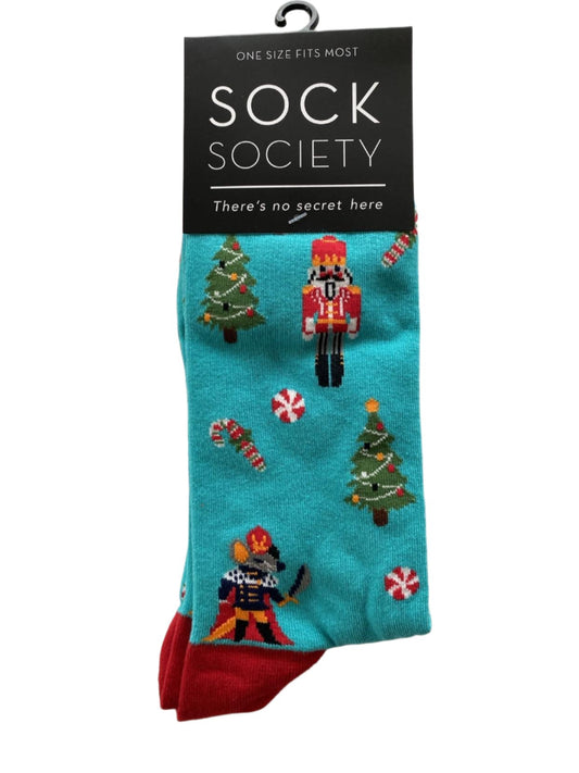 Nutcracker Aqua Green - KK Socks Cotton Rich