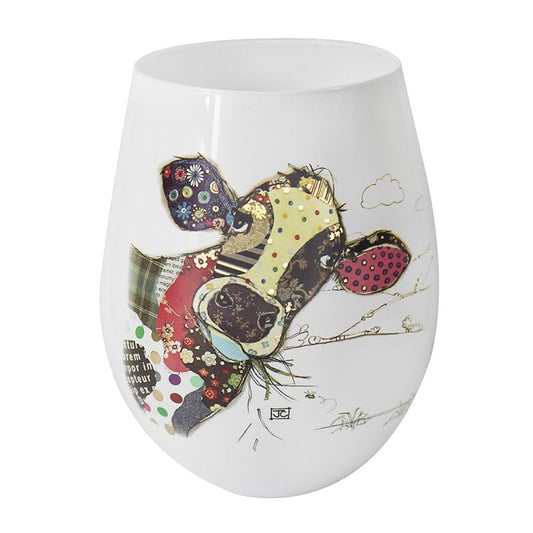 Connie Cow Stemless Glass - Bug Art