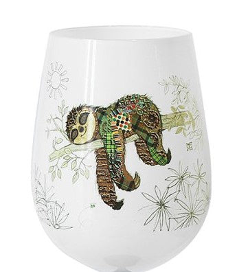 Simon Sloth Stemless Glass - Bug Art