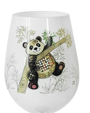 Po Zi Panda - Stemless Glass - Bug Art